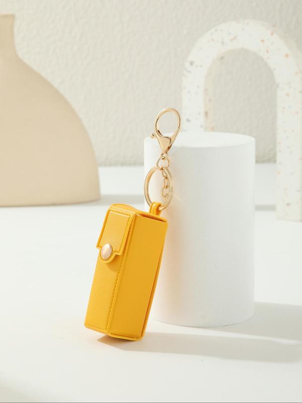 Solid Color Mini Bag Charm with Keychain for Women & Men, Casual and Versatile Bag Charm for Daily Use, Perfect Bag Decoration