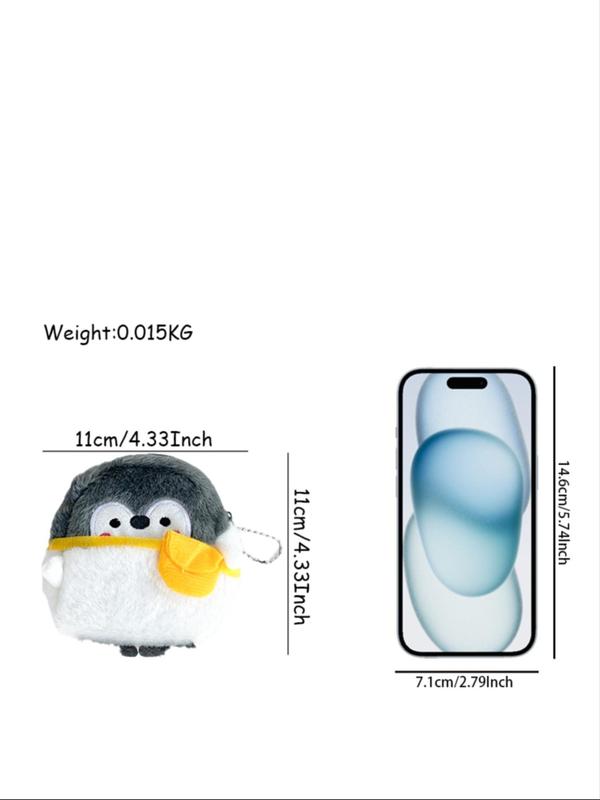 Cute Cartoon Penguin Design Zipper Wallet, Lovely Plush Wallet for Women & Girls, Fashionable Bag for Daily Use