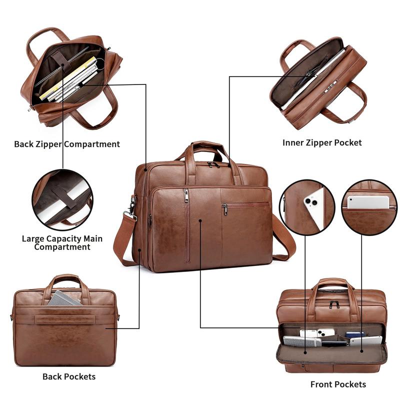 SEYFOCNIA Laptop Bag 17.3 Inch, Men's Messenger Bag Laptop Briefcase Work Bag Satchel Handbag Shoulder Bag Crossbody Bags elite bag