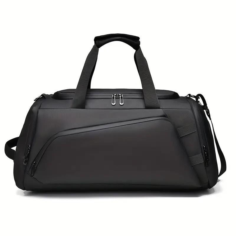 Spacious Unisex Duffel Bag - Water-Resistant, Ventilated, Multiple Compartments, Shoe Compartment, Padded Shoulder Straps