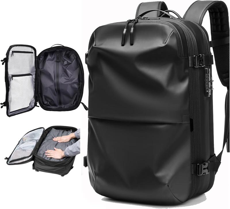 Alepeak Vaccum Backpack - Multifunctional Large-Max Storage, Minimal Size，Premium Ultra-Fiber Leather， Perfect for Professionals & Travelers，Waterproof Protection，TravelEssential  ， Super Large Capacity， Space-Saving Design，