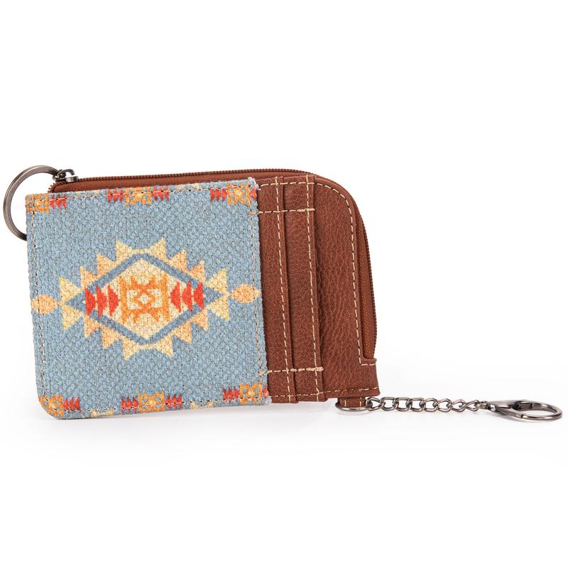 Wrangler Western Art Print Mini Zip Card Case   Wallet