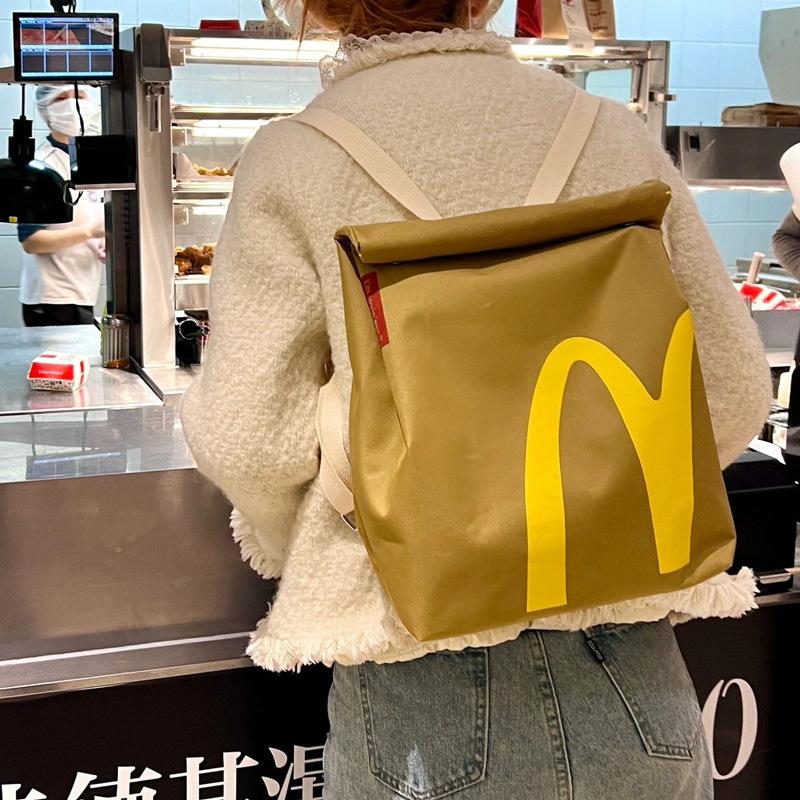 McDonald's Funny Backpack for Women Men Lightweight Travel School Bag Knapsack,Personalized Student Bag Casual Shoulder Bag