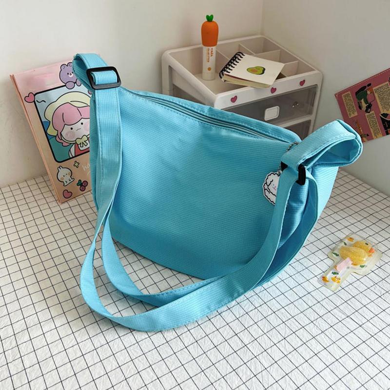 Women's Plain Simple Shoulder Bag Adjustable Strap Crossbody Lightweight Convenient HandBag