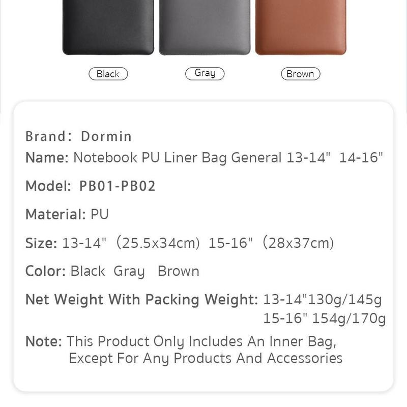 Minimalist PU Leather Laptop Case, Scratch Resistant Solid Color Laptop Sleeve Bag, Notebook Sleeve Bag, Computer & Laptop Accessories for Apple MacBook Air Pro 13 M1 M2 2020 ASUS 11 12 13.3 14 15 15.6 16 Case