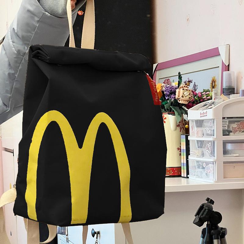 McDonald's Funny Backpack for Women Men Lightweight Travel School Bag Knapsack,Personalized Student Bag Casual Shoulder Bag