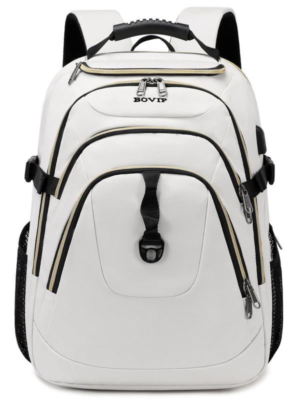 Casual Solid Color Backpack, 2024 New Style Waterproof Business Computer Backpack, Outdoor Sports Hiking Backpack, Practical Backpack for Travel Camping