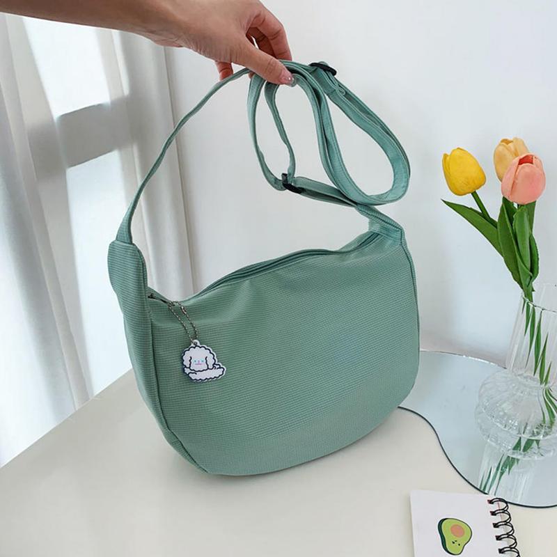 Women's Plain Simple Shoulder Bag Adjustable Strap Crossbody Lightweight Convenient HandBag