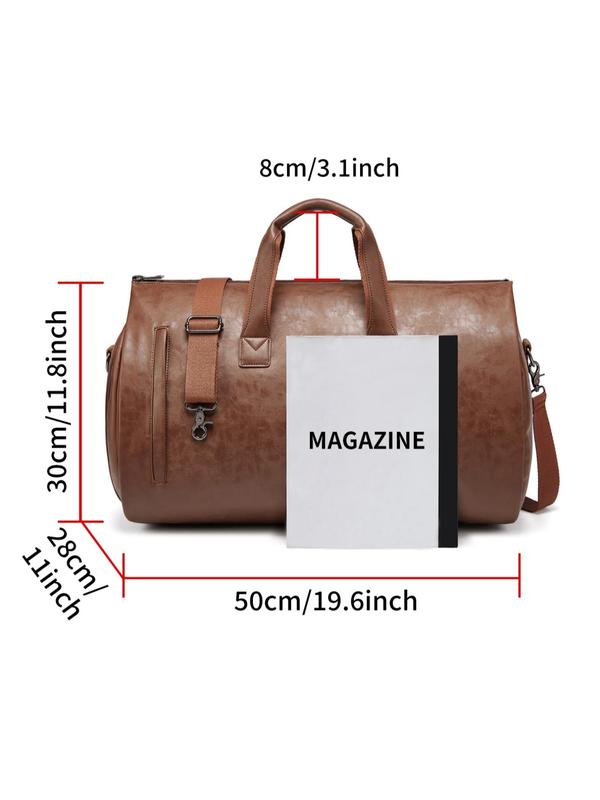 Men's Business Large Work Luggage Travel Bag, Travel Essentials, Pu Leather Duffel Bag, Carry on Weekender Bag for Outing & Travel & Back To School, Fall Outfits, Earthtone Fall Freshness, Gifts for Him