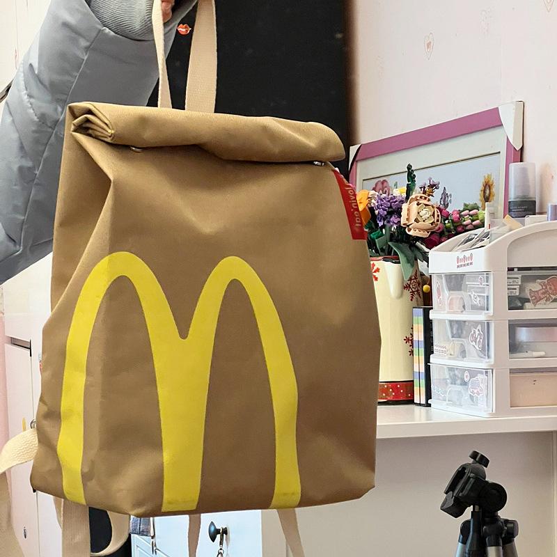 McDonald's Funny Backpack for Women Men Lightweight Travel School Bag Knapsack,Personalized Student Bag Casual Shoulder Bag