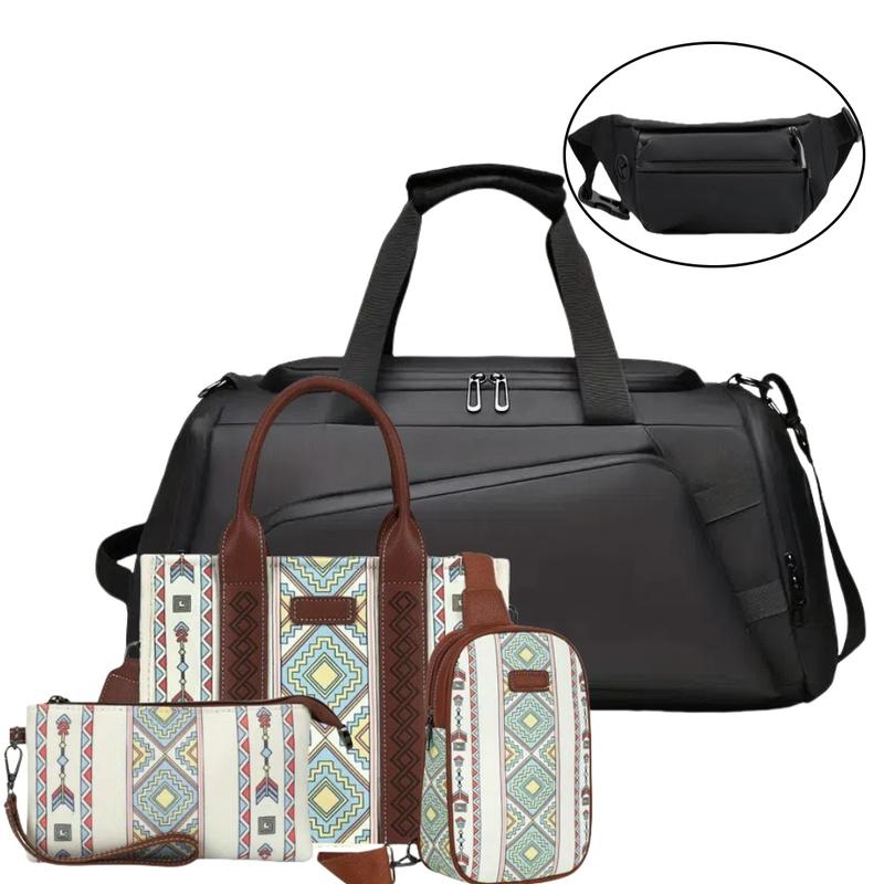 Spacious Unisex Duffel Bag - Water-Resistant, Ventilated, Multiple Compartments, Shoe Compartment, Padded Shoulder Straps