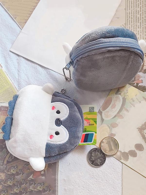 Cute Cartoon Penguin Design Zipper Wallet, Lovely Plush Wallet for Women & Girls, Fashionable Bag for Daily Use