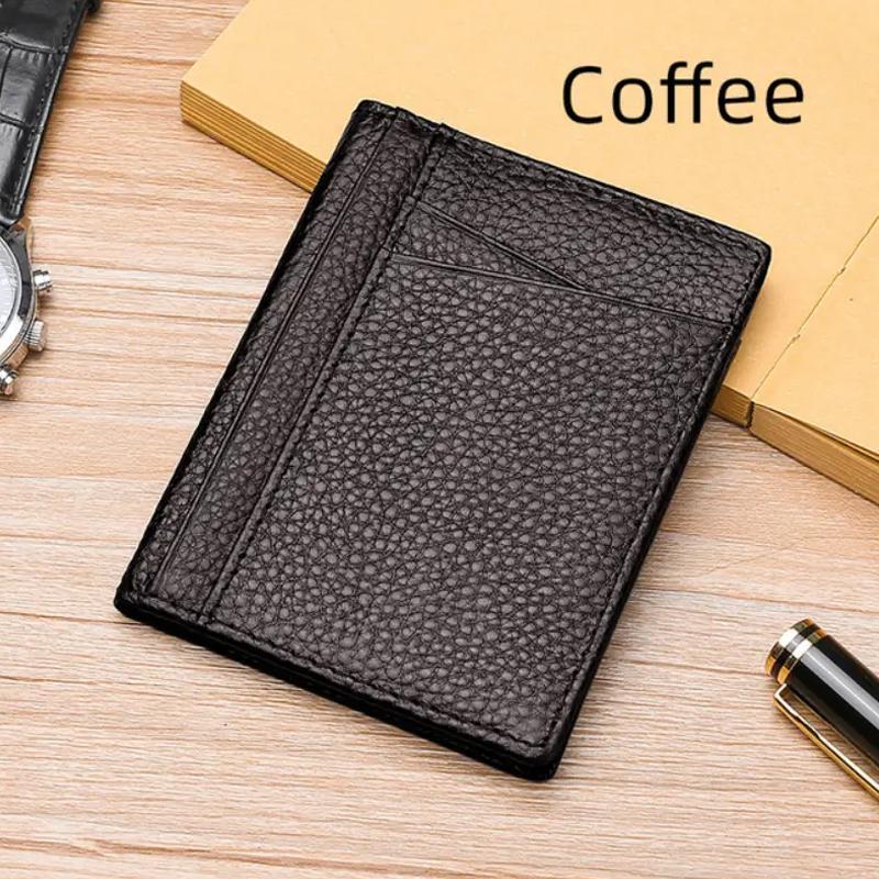 Minimalist Solid Color PU Leather Card Holder, Multi Card Slot ID Card Holder, Driver's License Protective Cover, Card Storage Wallet