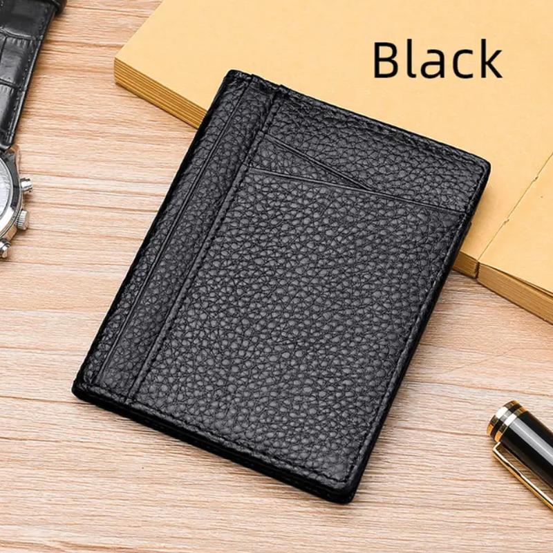 Minimalist Solid Color PU Leather Card Holder, Multi Card Slot ID Card Holder, Driver's License Protective Cover, Card Storage Wallet