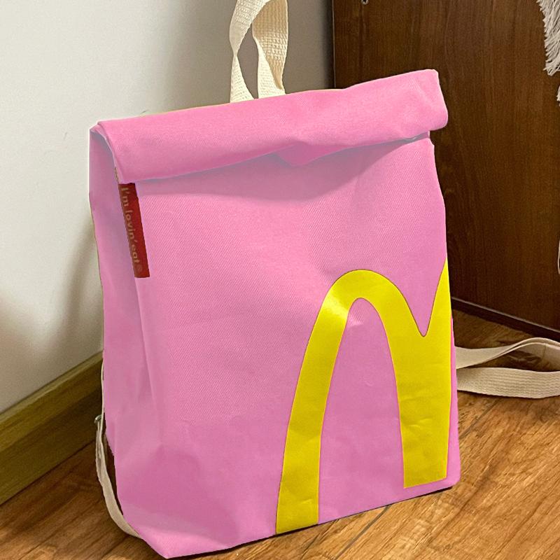 McDonald's Funny Backpack for Women Men Lightweight Travel School Bag Knapsack,Personalized Student Bag Casual Shoulder Bag