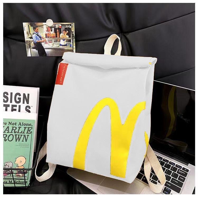 McDonald's Funny Backpack for Women Men Lightweight Travel School Bag Knapsack,Personalized Student Bag Casual Shoulder Bag