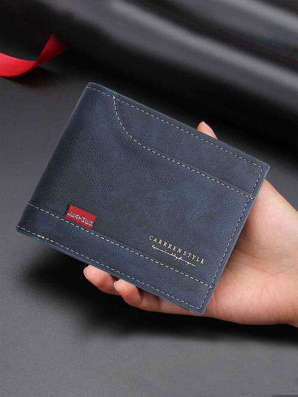 Men's Business Fashion Bifold Wallet, Casual Trendy Short Wallet, Multi Card Slot Card Holder for Men As Gift