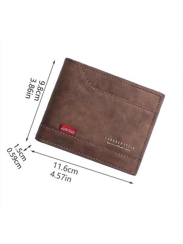 Men's Business Fashion Bifold Wallet, Casual Trendy Short Wallet, Multi Card Slot Card Holder for Men As Gift