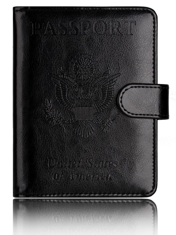 RFID Blocking Passport & Vaccine Card Holder Combo,  Cover Case With Vaccination Card Slot, Business Travel Document Organizer Wallet