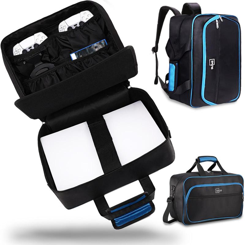 Carrying Case with Shoulder Strap & Handle, Large Capacity Storage Bag, Protective Travel Bag Compatible with PS5 15.6 Inch Laptop, Suitable for Business Trip Travel Stay Work Commute, Stocking Fillers Gift