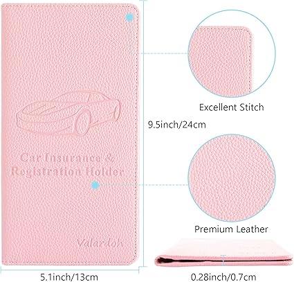 Premium Car Registration and Insurance Card Holder, Car Document Holder for Cards, Driver License & other Essential Documents