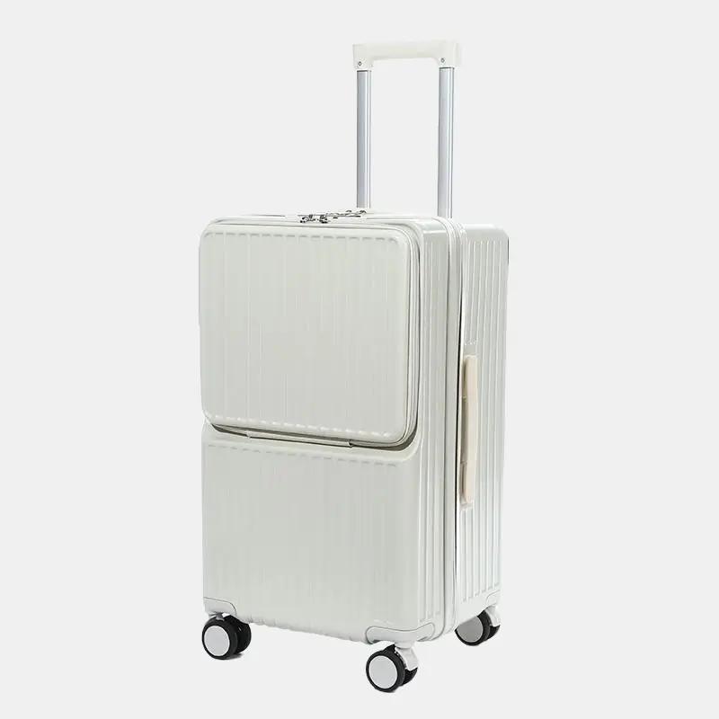 Front Opening Luggage Quick Open, ABS Material Hard Shell Durable Luggage, 20 24 26 Inch, Lightweight Combination Lock Spinner Luggage