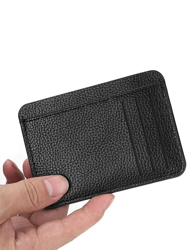 Men's Minimalist All Over Pattern Card Holder, Casual Plain Card Holder, Portable Slim Credit Card Holder