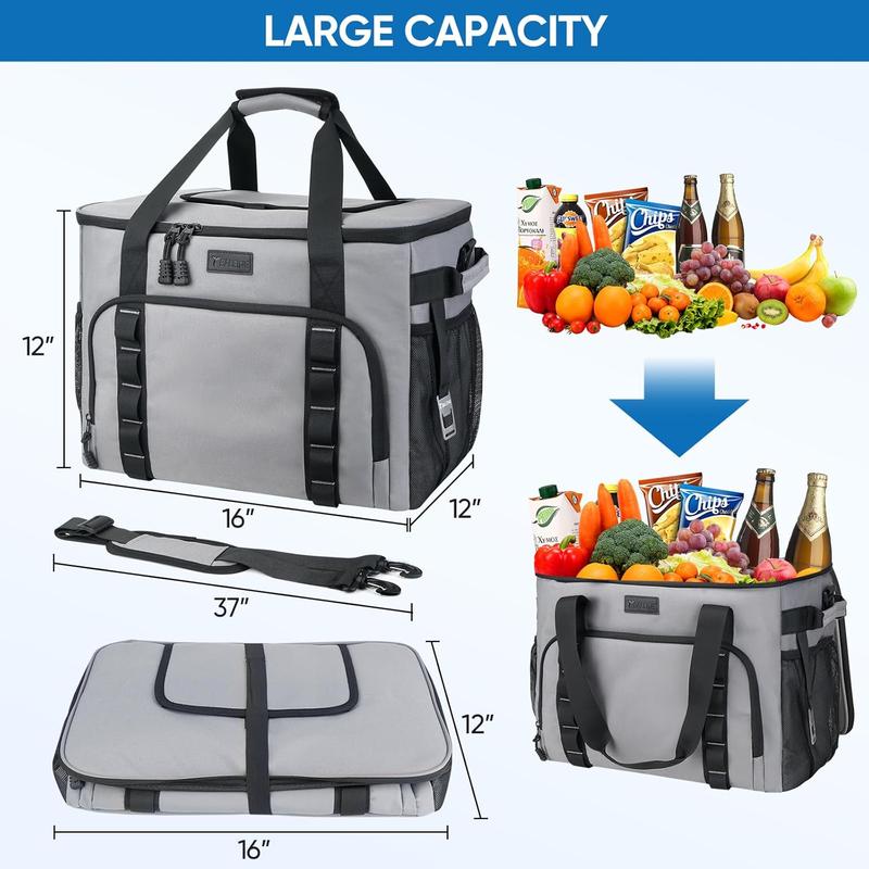 Soft Cooler Bag, Portable Leakproof Cooler, 40 60 Cans Volume for Beach, Camping, Kayaking, Travel, and Road Trips