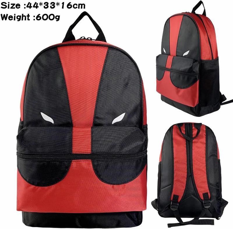 Deadpool Comics character Laptop Backpack Lightweight Travel Backpack Schoolbag 17