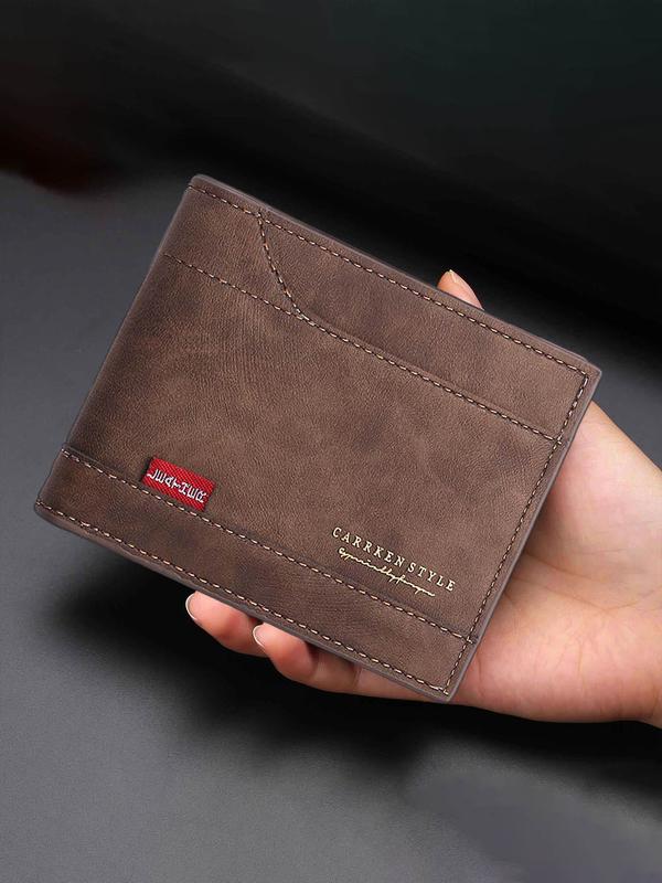 Men's Business Fashion Bifold Wallet, Casual Trendy Short Wallet, Multi Card Slot Card Holder for Men As Gift