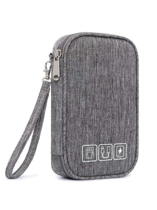 Portable Travel Digital Storage Bag, Zipper Earphone Cable Organizer, Travel Organizer for Earphone, Cable, Charger, Travel Essentials