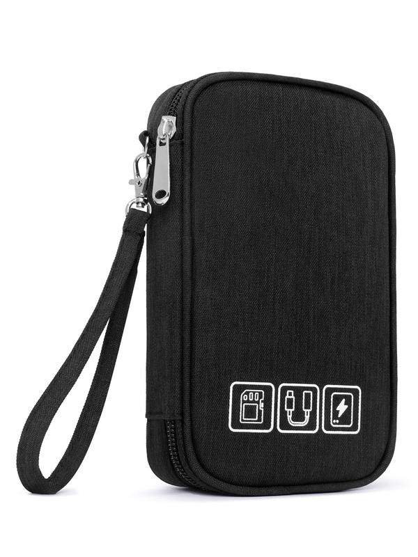 Portable Travel Digital Storage Bag, Zipper Earphone Cable Organizer, Travel Organizer for Earphone, Cable, Charger, Travel Essentials