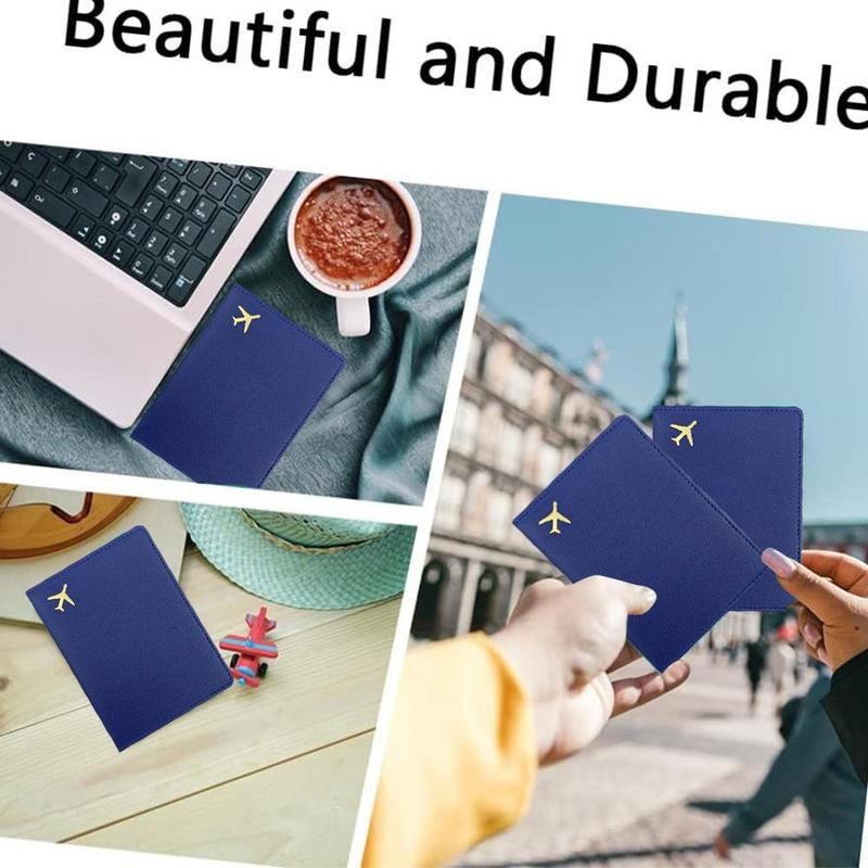 Letter Pattern PU Leather Passport Case, 1 Count Durable Design Passport Holder Case, Leather Protective Sleeve for Air Tickets Credit Cards Cash Organizer