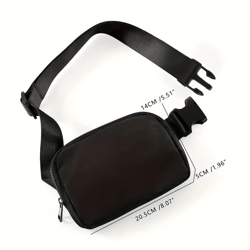 Solid Color Durable Chest Bag, Buckle Nylon Versatile Fanny Pack, Waterproof Sport Adjustable Strap Crossbody Waist Bag