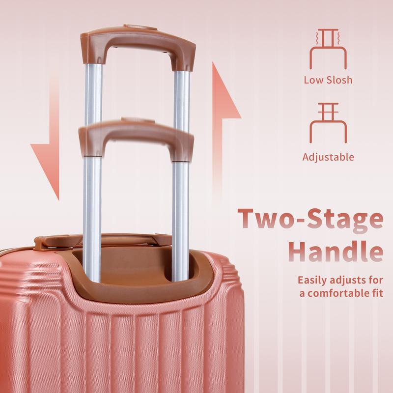 UUH luggage set, stylish frosted hard shell, durable luggage, ideal for solo travel, high-quality luggage with spinner wheels and a telescoping handle