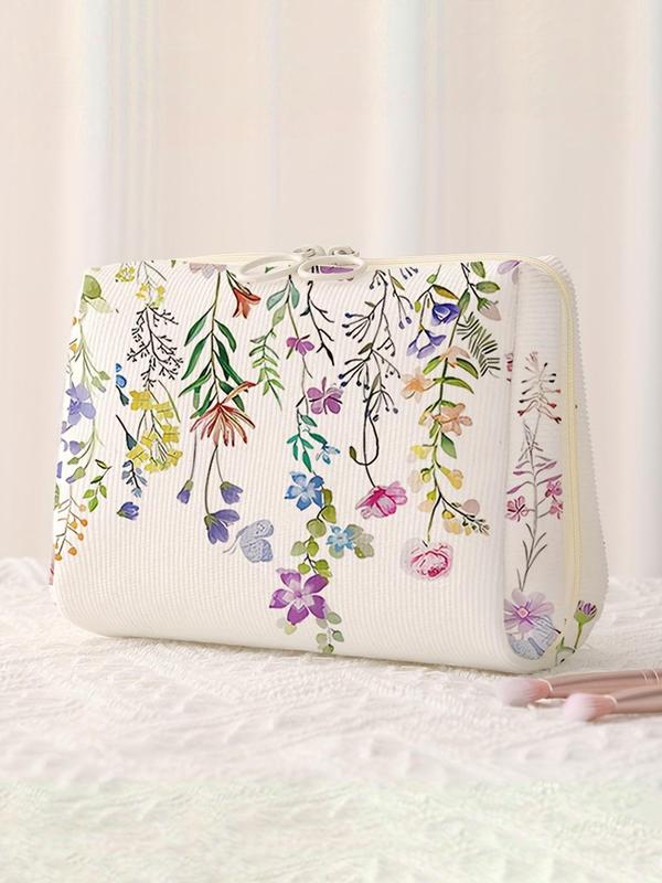 Potable Floral Pattern Makeup Bag, Casual Fashion Multi-functional Storage Bag, Travel Makeup Bag, Suitable for Leisure Travel, Business Trips