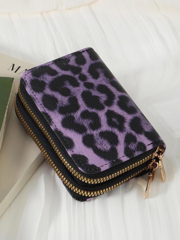 Women's  Versatile High-quality Wallets, Simple Casual Multi-card Card Holder, Stylish Double Zipper Around Coin Purse, Perfect for Outdoors,travel & Back To School