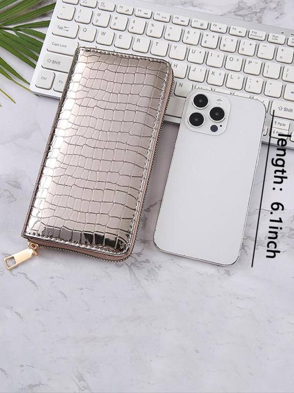 Fashionable Stone Pattern Long Wallet, 2024 New Style Multi-functional Large Capacity Multi Slot Card Holder, Casual Versatile Zipper Wallet for Women