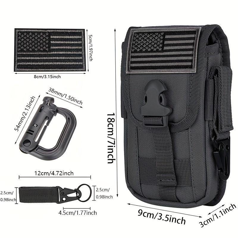 Cell Phone Holster Pouch Smartphone Pouch Case Molle Attachment Gadget Bag Belt Waist Bag for 4.7