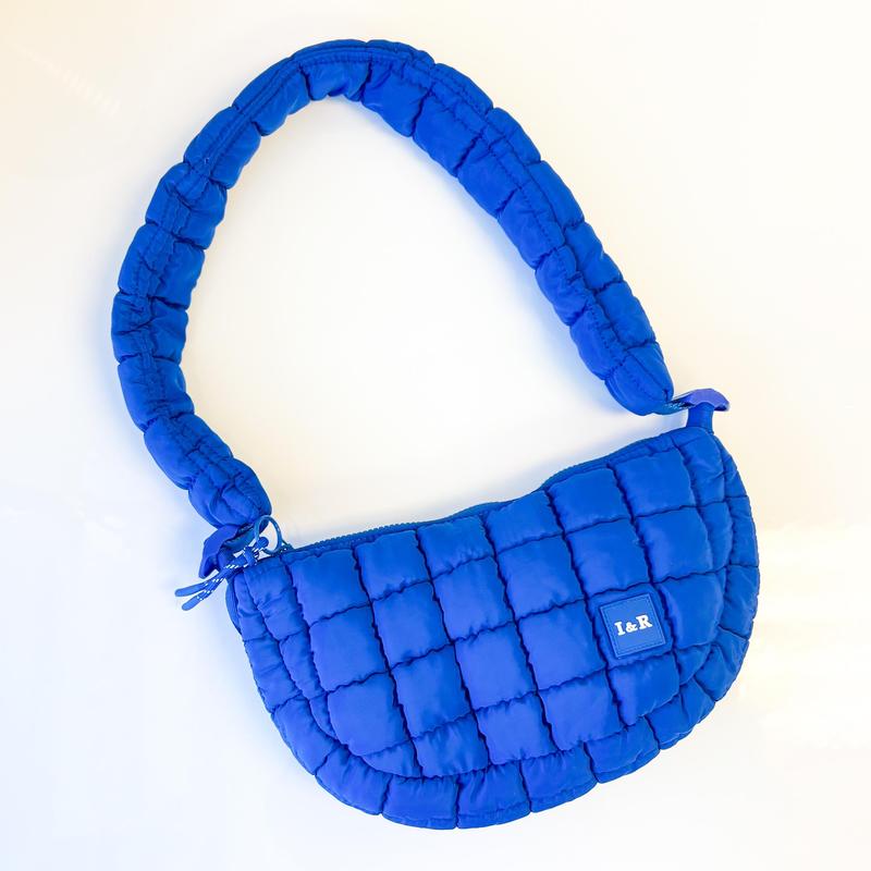 Half Moon Iris Puff Bag (#24235) Nylon Crossbody Bag