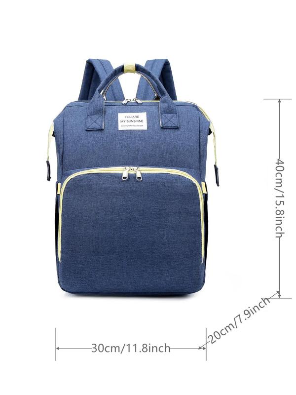 Casual Plain Color Large Capacity Zipper Extendable Backpack 2024, Summer Fashion Multi-functional Adjustable Strap Backpacks for Women & Men, Mommy Backpack, Backpacks for School Backpacks For School