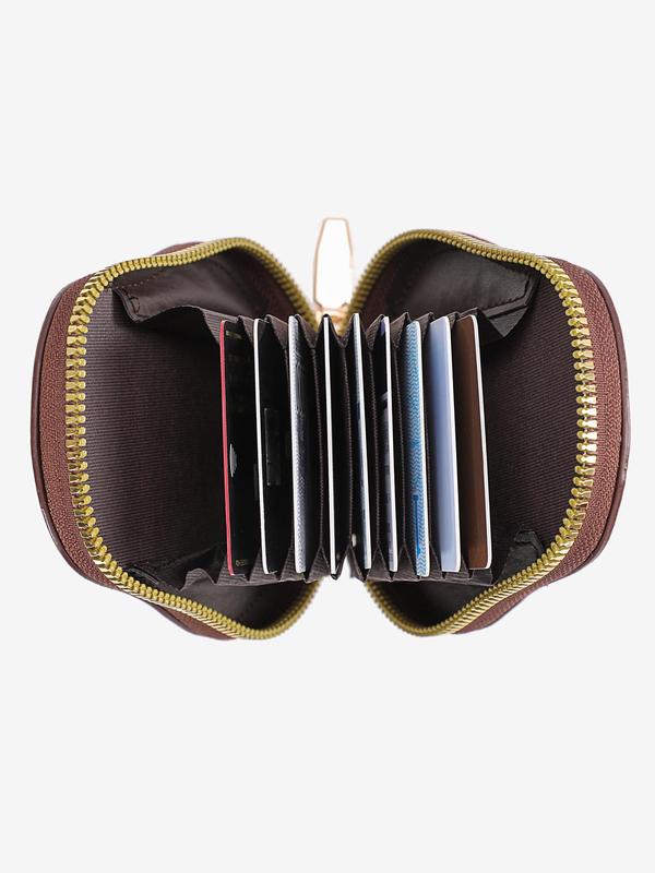 Cute Avocado Design Card Holder, Casual Zipper Card Holder, Multi Card Slot Storage Card Holder, Fashionable Wallet for Women & Girls