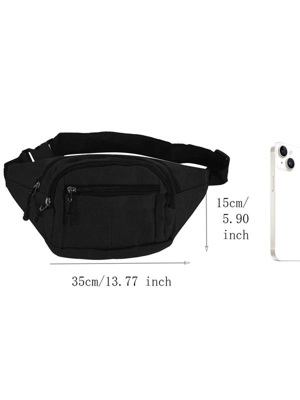 Minimalist Men's Sporty Belt Bag, Large Capacity Fanny Pack, Multi-pocket Belt Bag for Outdoor Workout As Gift