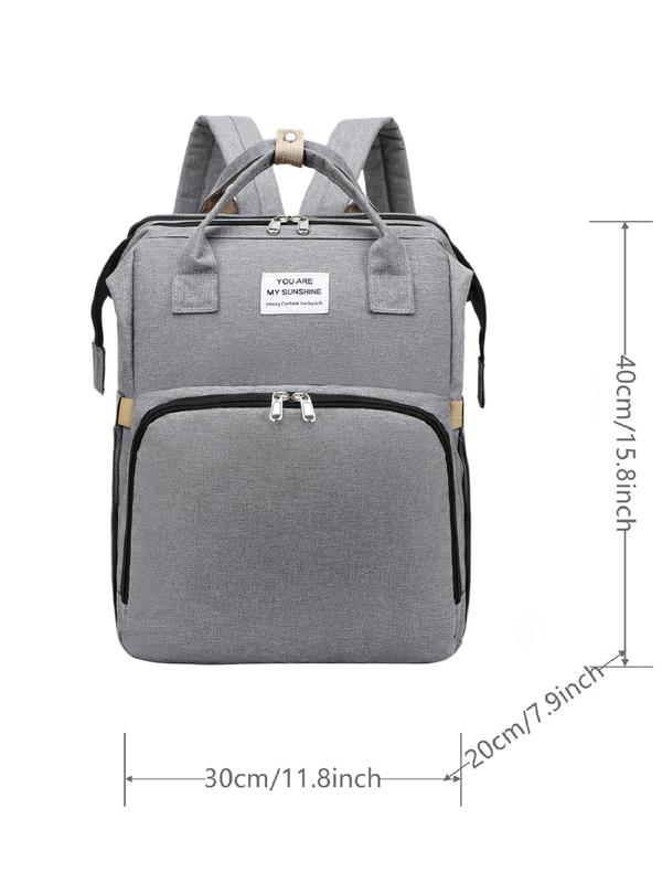 Casual Plain Color Large Capacity Zipper Extendable Backpack 2024, Summer Fashion Multi-functional Adjustable Strap Backpacks for Women & Men, Mommy Backpack, Backpacks for School Backpacks For School