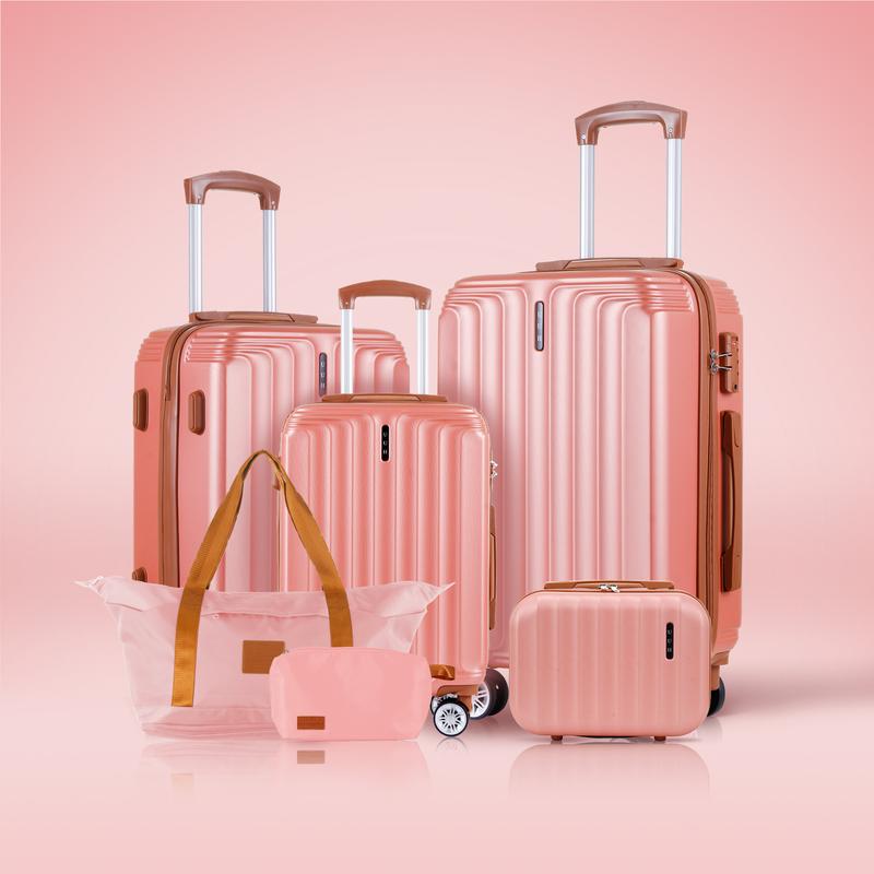 UUH luggage set, stylish frosted hard shell, durable luggage, ideal for solo travel, high-quality luggage with spinner wheels and a telescoping handle