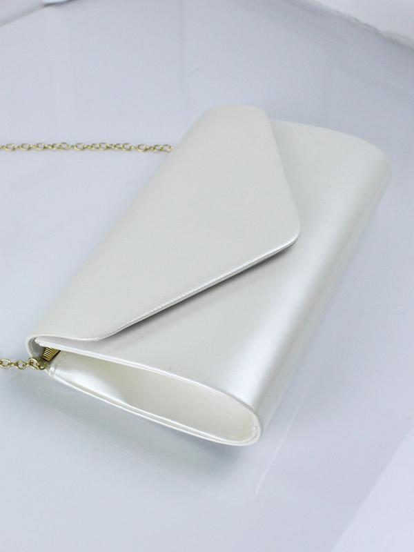 Women's Elegant Minimalist Evening Bag, Fashionable Solid Color Clutch Bag, Exquisite Crossbody Bag with Chain Strap for Party Decoration