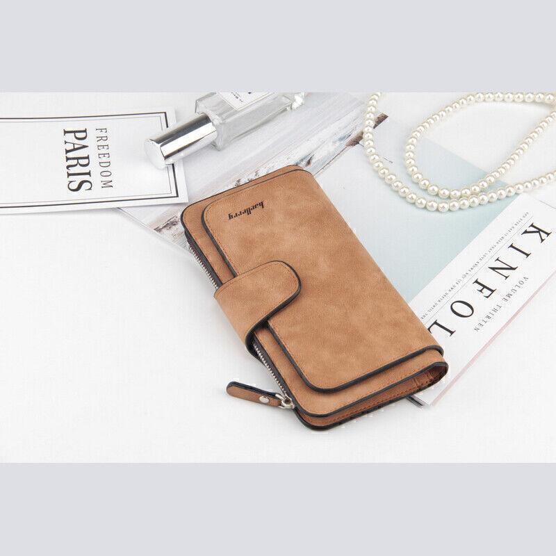 Women Soft PU Leather Wallet Long Clutch Card Holder Purse