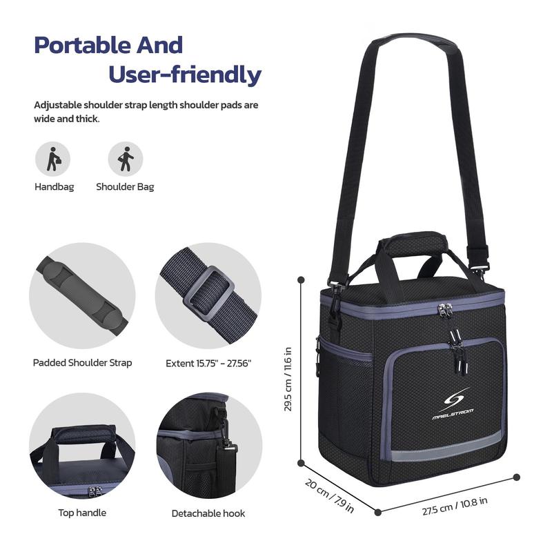 Maelstrom Lunch Bag Women,23L Insulated Lunch Box For Men Women,Expandable Double Deck Lunch Cooler Bag,Lightweight Leakproof Lunch Tote Bag With Side Tissue Pocket,Purple