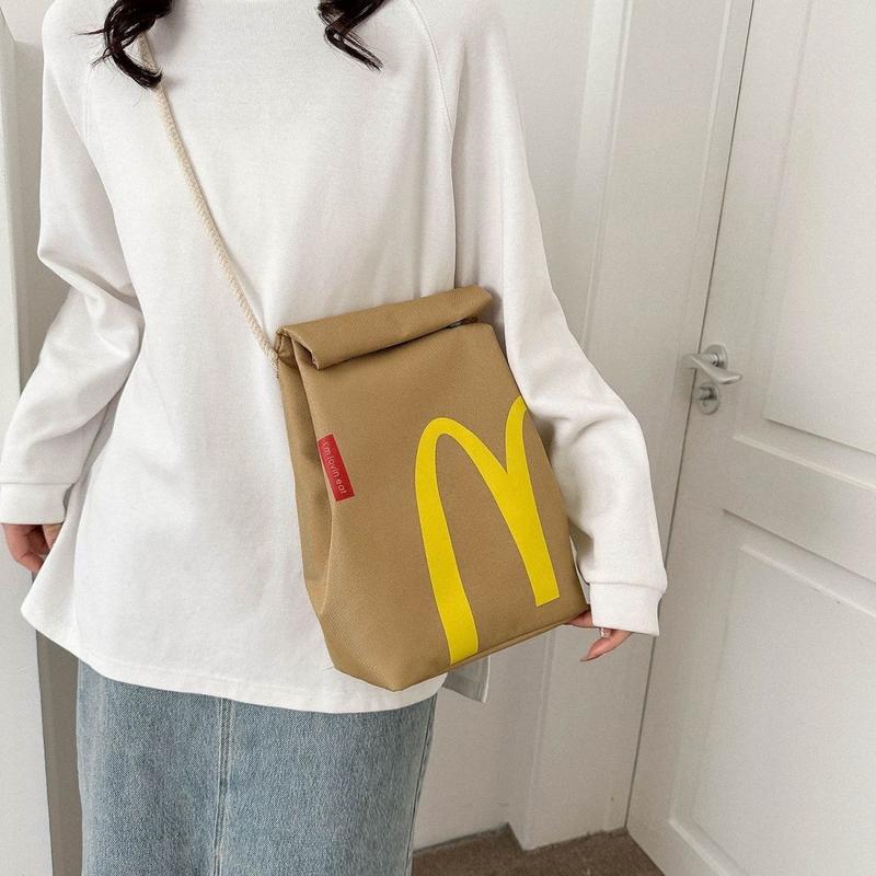 Funny McDonald's Backpack Large Capacity Canvas Cute Shoulder Bag for Boy Girl Student  Laptop Tablet Travel School Bag