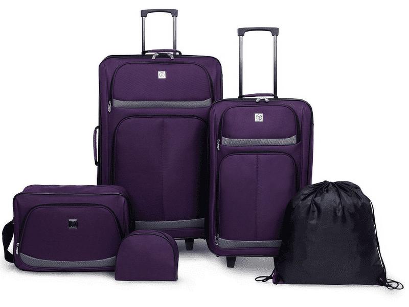 Protege 5 Piece 2-Wheel Luggage Set, Check and Carry On Size